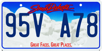 SD license plate 95VA78