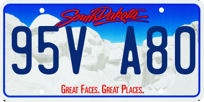 SD license plate 95VA80