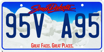 SD license plate 95VA95