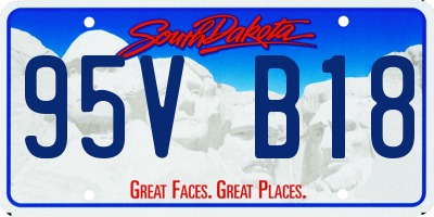 SD license plate 95VB18