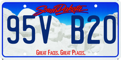 SD license plate 95VB20