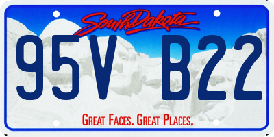 SD license plate 95VB22