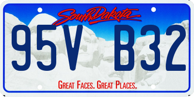 SD license plate 95VB32