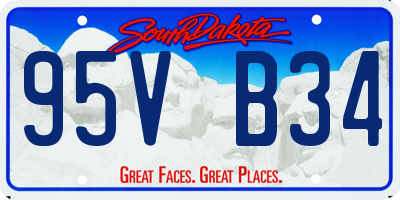 SD license plate 95VB34