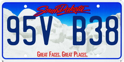 SD license plate 95VB38