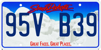 SD license plate 95VB39