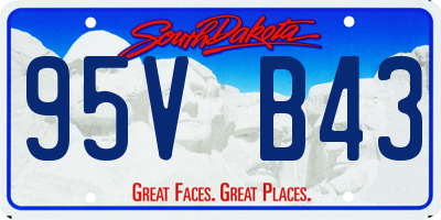 SD license plate 95VB43