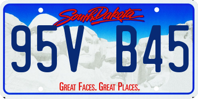 SD license plate 95VB45