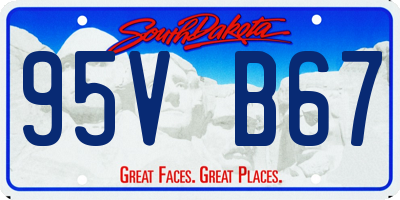 SD license plate 95VB67