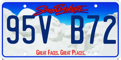 SD license plate 95VB72