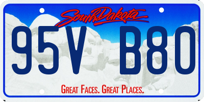 SD license plate 95VB80