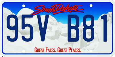 SD license plate 95VB81