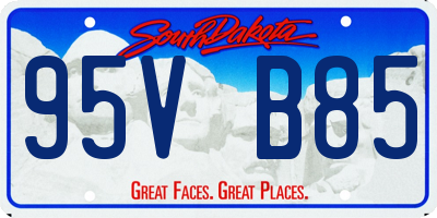 SD license plate 95VB85