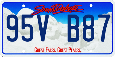 SD license plate 95VB87