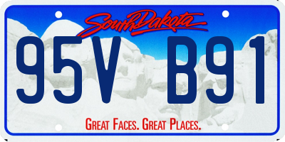 SD license plate 95VB91