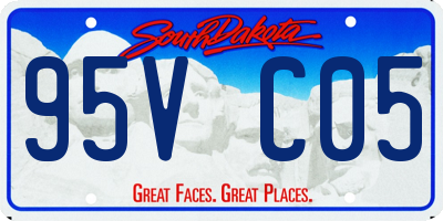 SD license plate 95VC05