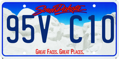 SD license plate 95VC10