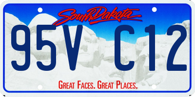 SD license plate 95VC12