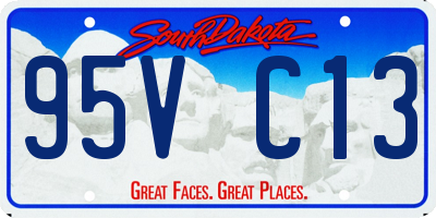 SD license plate 95VC13