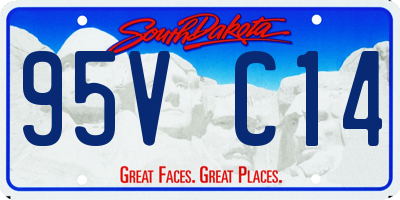 SD license plate 95VC14