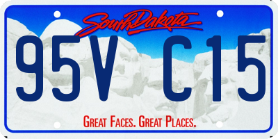 SD license plate 95VC15