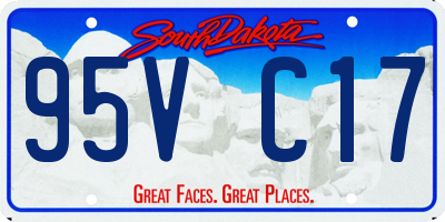 SD license plate 95VC17