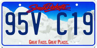 SD license plate 95VC19