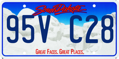 SD license plate 95VC28