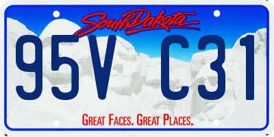 SD license plate 95VC31