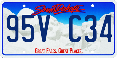 SD license plate 95VC34