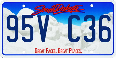 SD license plate 95VC36