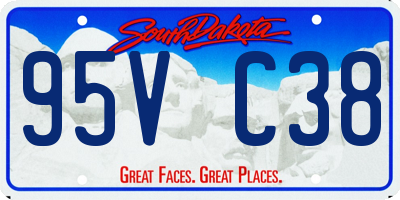 SD license plate 95VC38