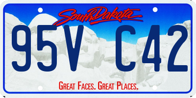 SD license plate 95VC42