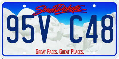 SD license plate 95VC48