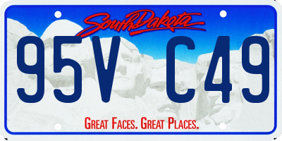 SD license plate 95VC49