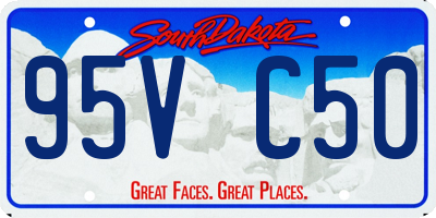 SD license plate 95VC50
