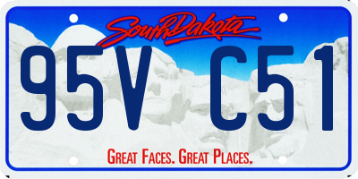 SD license plate 95VC51