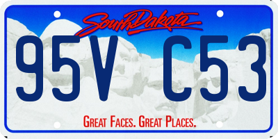 SD license plate 95VC53