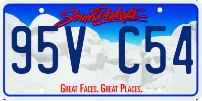 SD license plate 95VC54
