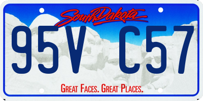 SD license plate 95VC57