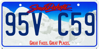 SD license plate 95VC59