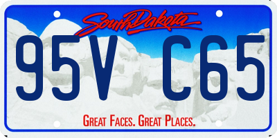SD license plate 95VC65