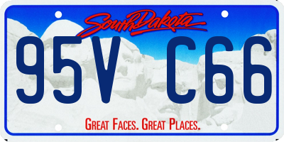 SD license plate 95VC66