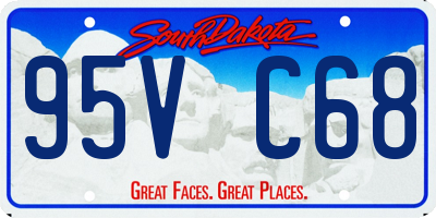 SD license plate 95VC68