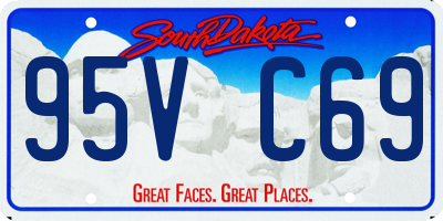 SD license plate 95VC69