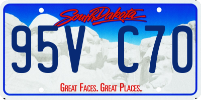 SD license plate 95VC70