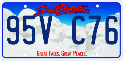 SD license plate 95VC76