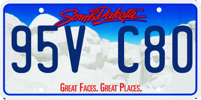 SD license plate 95VC80
