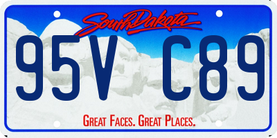 SD license plate 95VC89