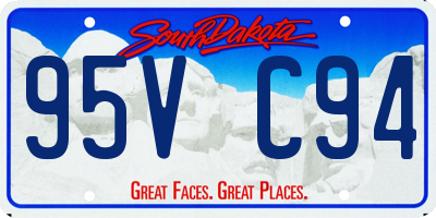 SD license plate 95VC94